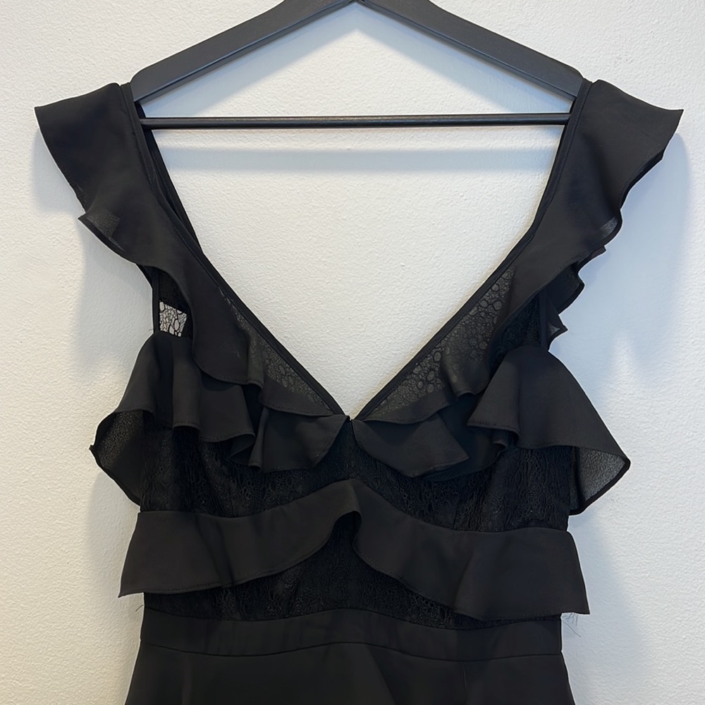 Bardot x Revolve Babylon Ruffle Lace Dress Size 6 or Small - Picture 7 of 14
